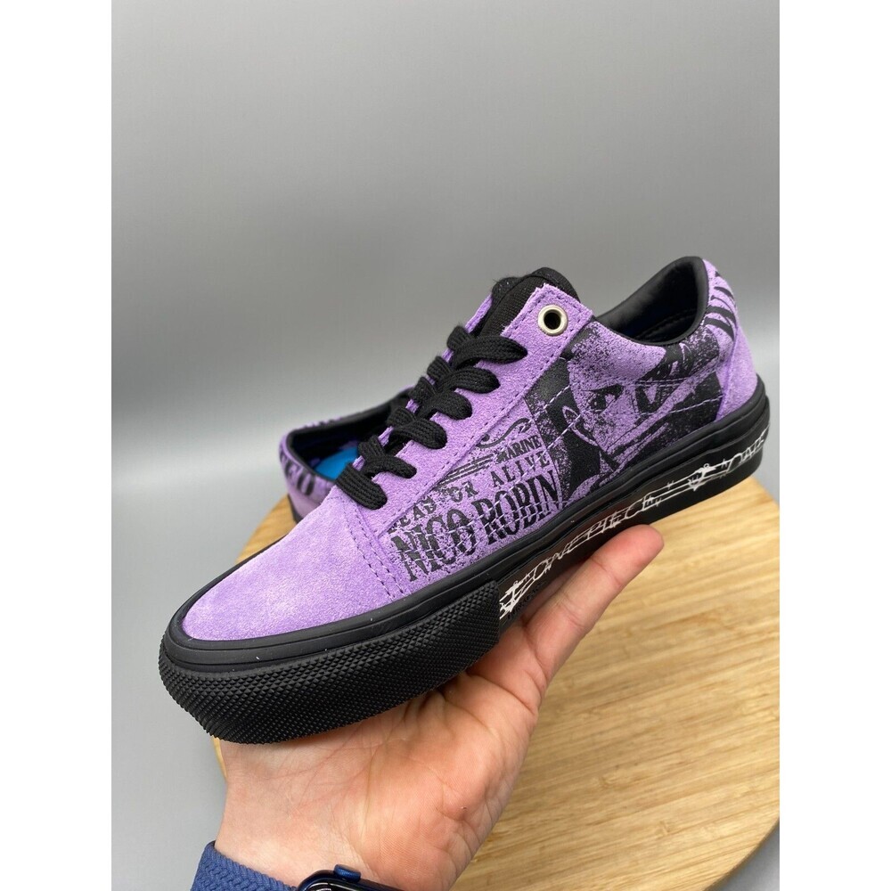 Vans Nico Robin One Piece Purple Shoes Anime GS Youth Boys 3.5 Girls 4.5 - Picture 13 of 16
